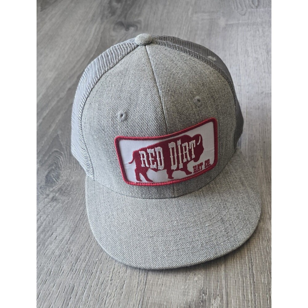 Red Dirt Hat Co Trucker Snapback Gray White / Red  Patch Decky Cap